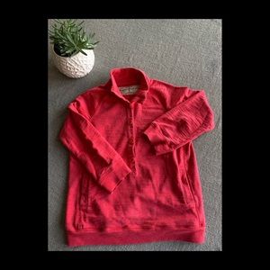 J. Crew 3/4 sleeve cotton button-up sweatshirt